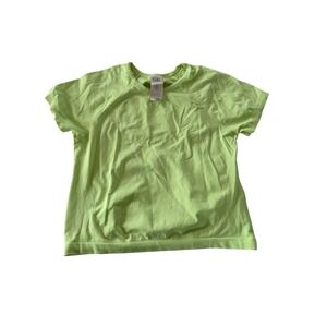 Athleta Girl In Motion Seamless Short Sleeve Tee Lime Green XL 14